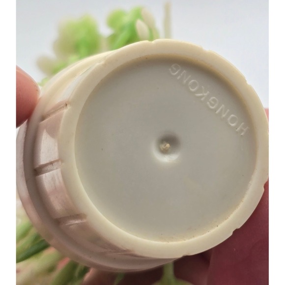 Vintage TOMY Dollhouse White Planter Pot with Flowering Plant 3" - Picture 5 of 7